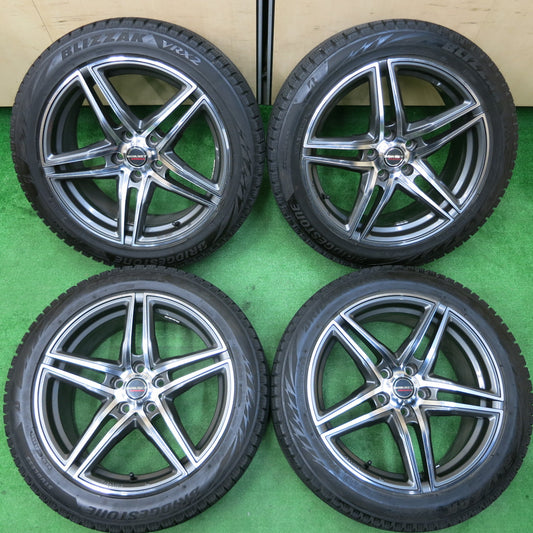 *送料無料*バリ溝！キレイ！9.5分★ベンツ 等 BORBET 245/45R18 スタッドレス ブリヂストン ブリザック VRX2 18インチ ボルベット PCD112/5H★3112909イス