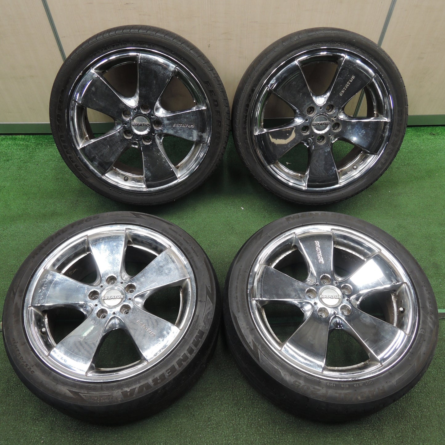 *送料無料* 4本価格★ESTATUS エステイタス 225/45R18 225/40R18 ミネルバ ラジアル F205 フェデラル FORMOZA FD2 PCD114.3/5H★4021606TNノ