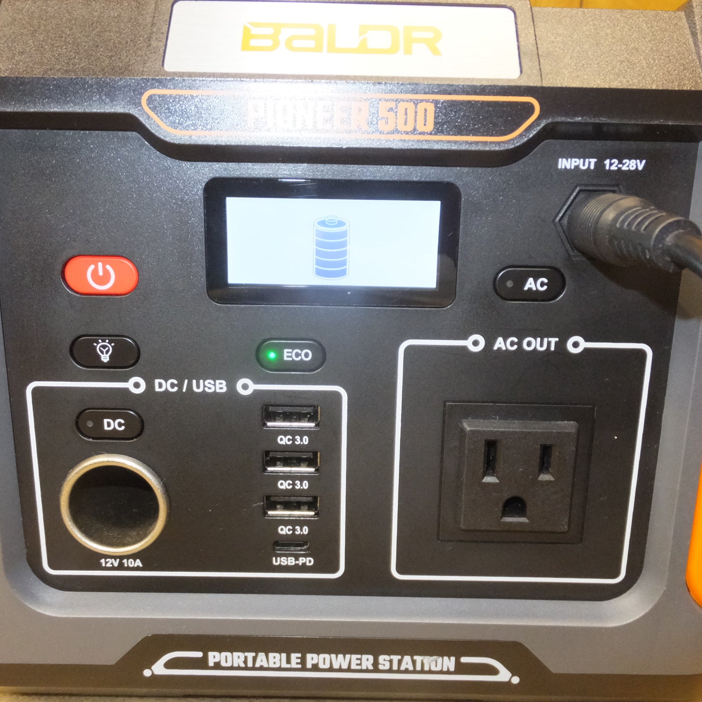 [送料無料]美品★バルドル BALDR ポータブル電源 PIONEER500 リン酸鉄リチウムイオン　容量 231Wh★