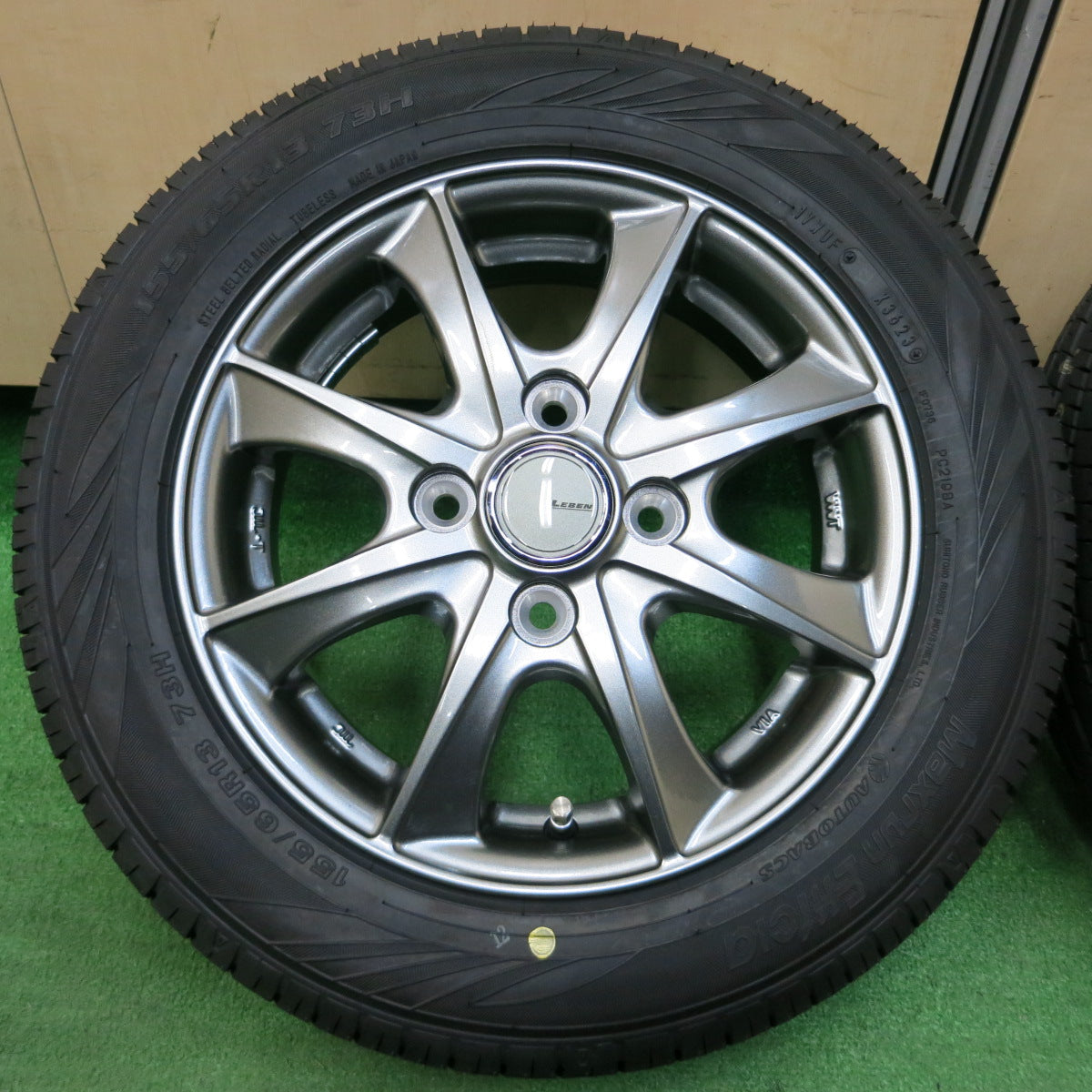 *送料無料*未使用！23年★155/65R13 オートバックス Maxrun Efficia LEBEN レーベン 13インチ  PCD100/4H★4011007イノ