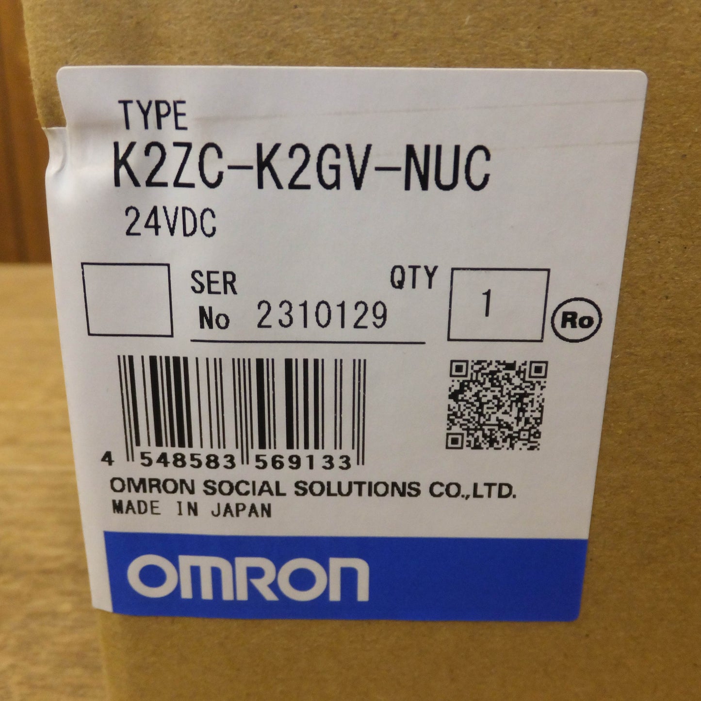 [送料無料]未使用★オムロン OMRON 分散型電源対応系統連系用地絡過電圧継電器 K2ZC-K2GV-NUC★