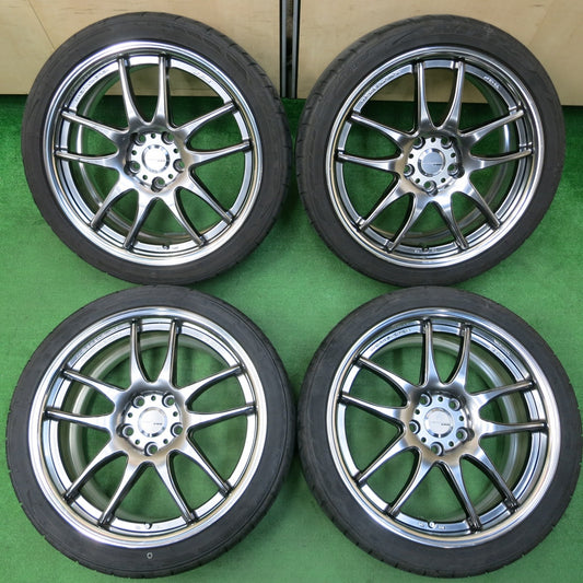 *送料無料*4本！22年★WORK EMOTION ECR2P 225/40R18 255/35R18 ニットー NT555 G2 ワークエモーション PCD114.3/5H★4012905イノ