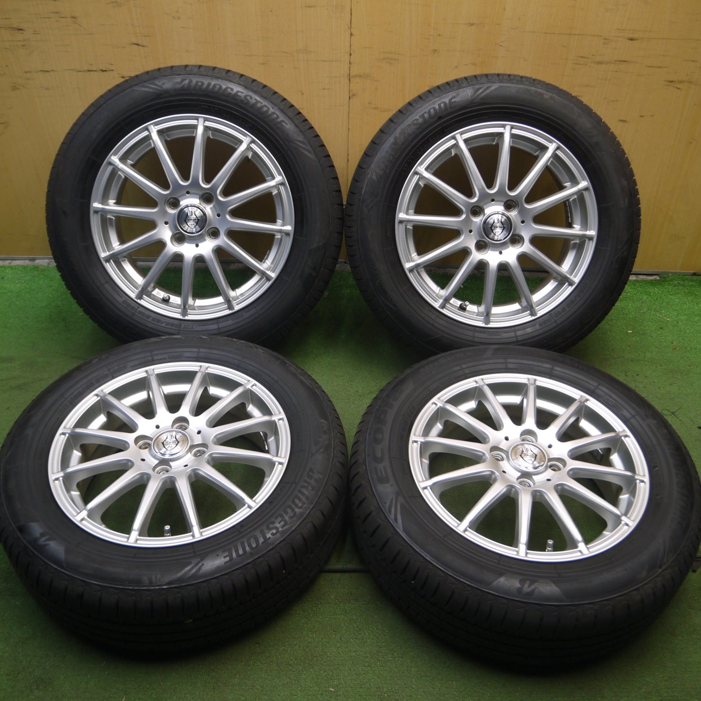 *送料無料* バリ溝！22年！キレイ！9.5分★185/65R15 ブリヂストン エコピア NH200C JOKER weds ジョーカー 15インチ PCD100/4H★4020601Hノ