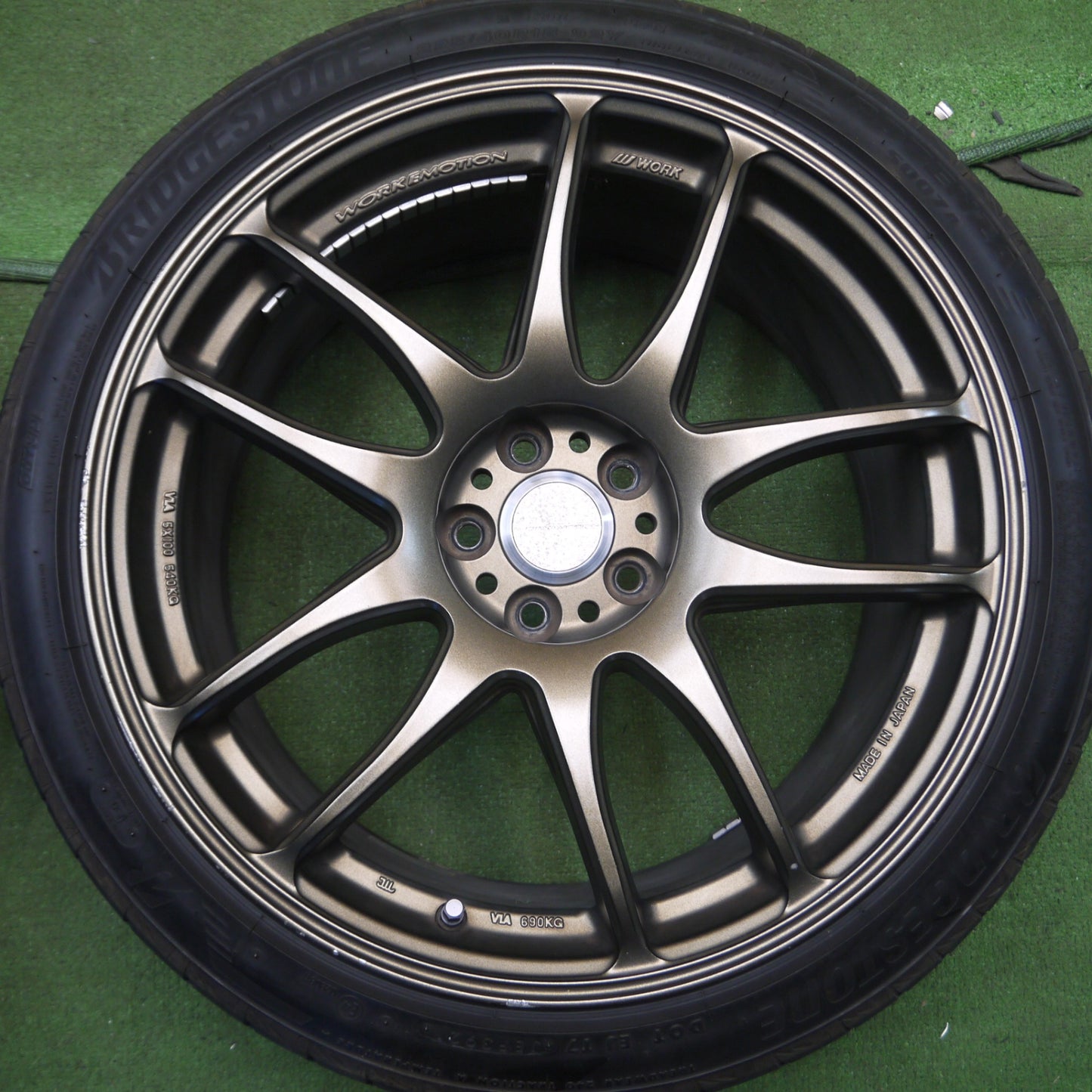 *送料無料* キレイ★86 BRZ等 WORK EMOTION Kiwami 215/40R18 225/40R18 ブリヂストン ポテンザ S007A ワーク 極 PCD100/5H★4031109Hノ