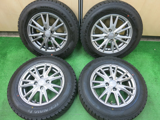 [送料無料]バリ溝！20年！キレイ！ほぼ10分★スタッドレス 175/70R14 グッドイヤー アイスナビ6 VELVA KEVIN ヴェルヴァ 14インチ PCD100/4H★3021502ヒス