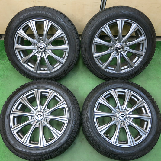 *送料無料*バリ溝！19年！キレイ！9.5分★スタッドレス 215/55R17 ダンロップ ウインターマックス WM01 AXEL アクセル 17インチ PCD114.3/5H★3102508イス