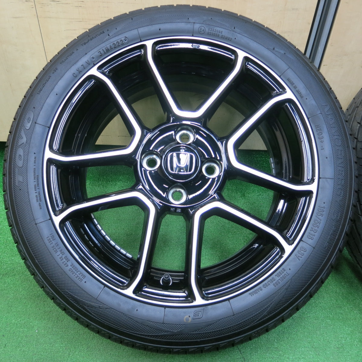 *送料無料*バリ溝 22年★ホンダ S660 α 後期 純正 185/55R16 トーヨー ナノエナジー 3プラス 16インチ  PCD100/4H★4013110イノ