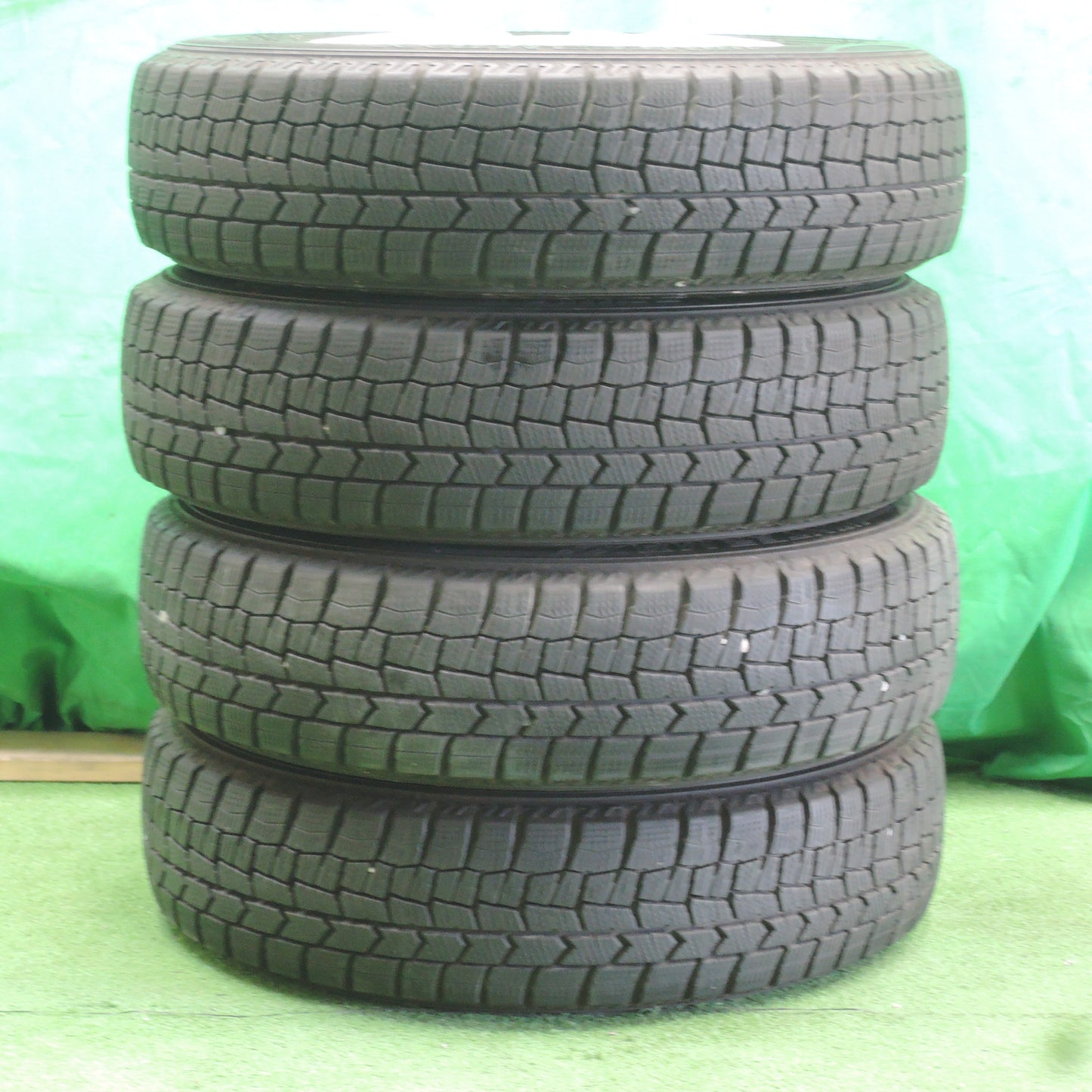 *送料無料*バリ溝！20年！9.5分★スタッドレス 155/65R14 ダンロップ ウインターマックス WM02 VELVA TESALIA ヴェルヴァ 14インチ PCD100/4H★3101503HDス