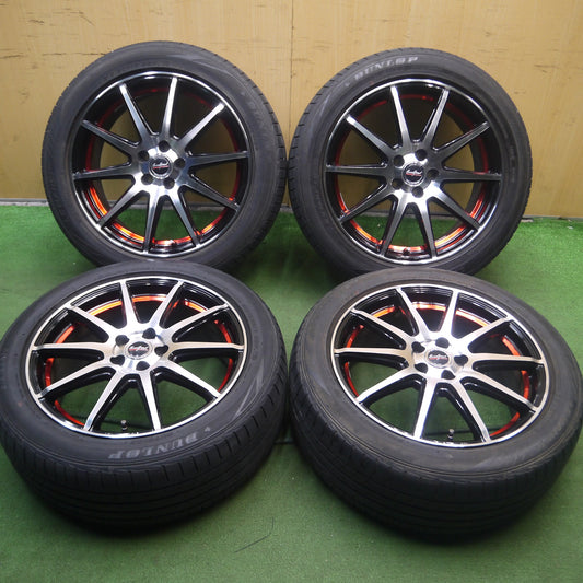 *送料無料*バリ溝！キレイ！8.5分★EuroSpeed MANARAY SPORT 215/50R17 ダンロップ LE MANS V 17インチ マナレイ PCD100/5H★3121514Hノ