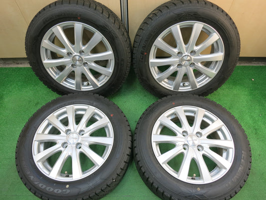 [送料無料]超バリ溝！19年！キレイ！ほぼ10分★スタッドレス 175/65R15 グッドイヤー アイスナビ6 ravrion RS01 ラブリオン 15インチ PCD100/4H★3022203ヒス