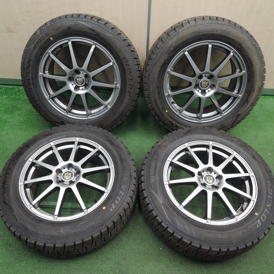 *送料無料*超バリ溝！22年！9.5分以上★XV フォレスター等 225/60R17 スタッドレス ダンロップ ウインターマックス WM02 社外 アルミ 17インチ PCD100/5H★3122313HAス