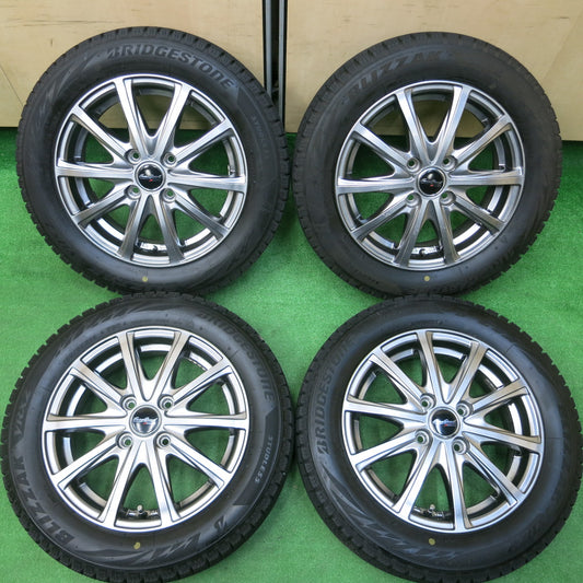 *送料無料*バリ溝！21年！キレイ！8.5分★スタッドレス 155/65R14 ブリヂストン ブリザック VRX2 EuroSpeed MANARAY SPORT 14インチ PCD100/4H★3121904イス