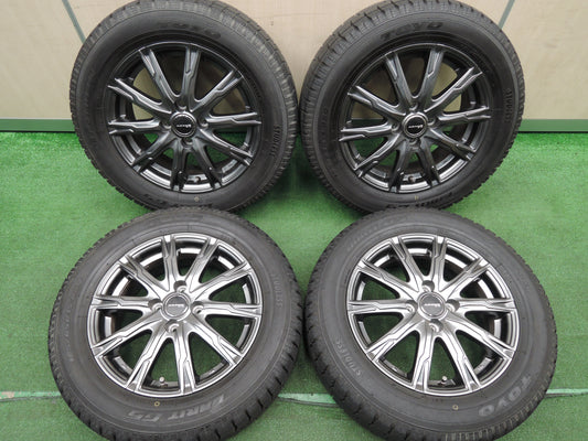 *送料無料*バリ溝！19年！キレイ！9.5分★スタッドレス 185/65R15 トーヨー ガリット G5 AZANE E-10 15インチ PCD100/4H★3112505HAス