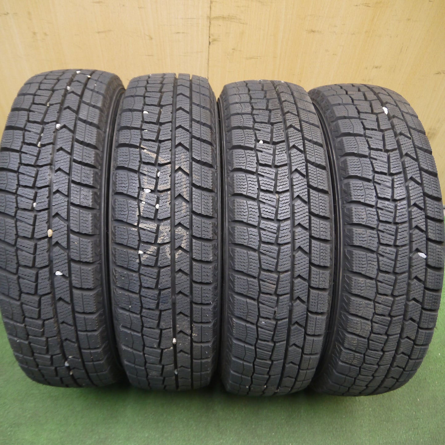 *送料無料*バリ溝！19年！ほぼ10分★スズキ ワゴンR 純正 155/65R13 スタッドレス ダンロップ ウインターマックス WM02 13インチ PCD100/4H★3121307Hス