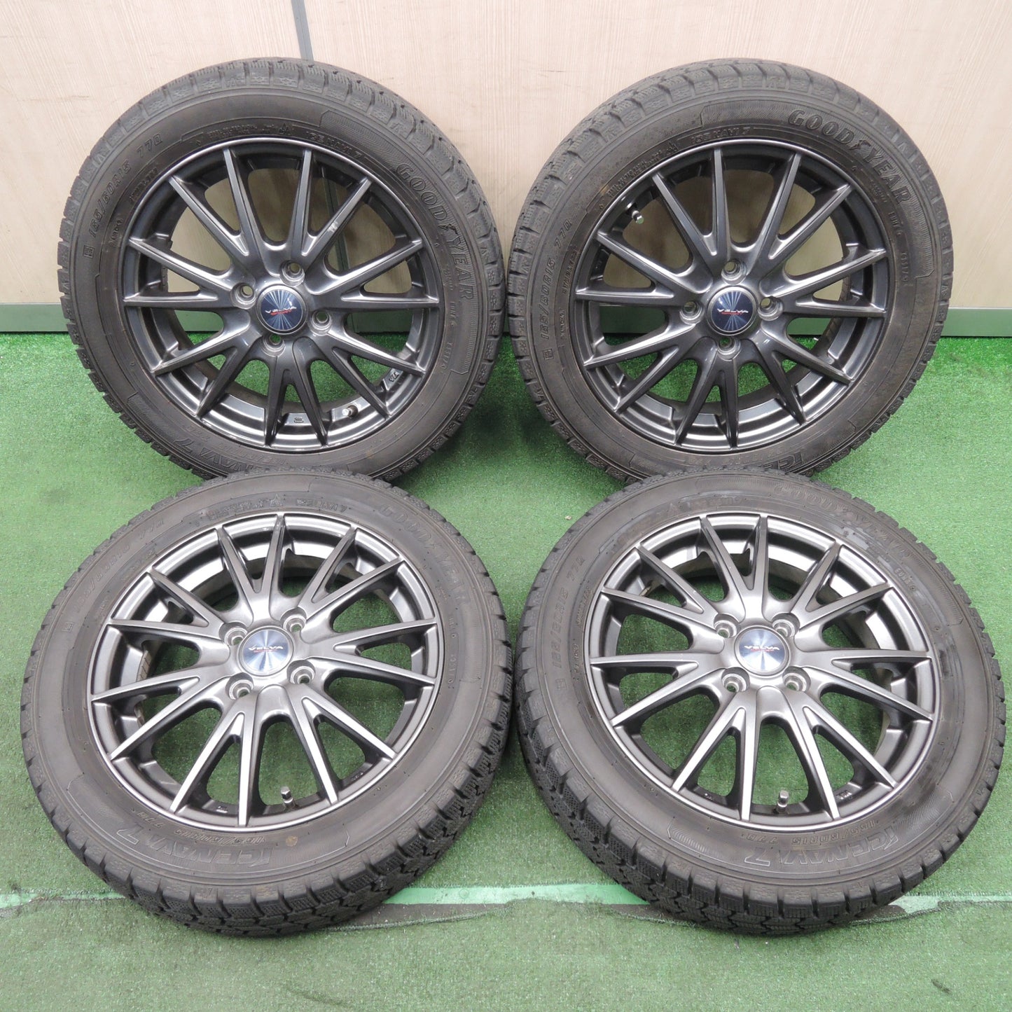 *送料無料* 4本価格★スタッドレス 165/60R15 グッドイヤー アイスナビ7 VELVA SPORT ヴェルヴァ スポーツ 15インチ PCD100/4H★4022303NJス