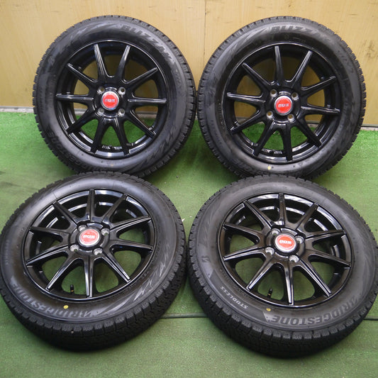 *送料無料*バリ溝！22年！キレイ！ほぼ10分★スタッドレス 155/65R14 ブリヂストン ブリザック VRX2 D.O.S. DOS 14インチ PCD100/4H★3122005Hス