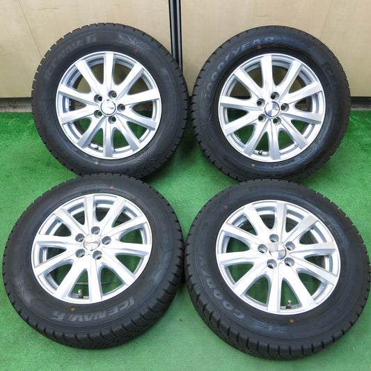 [送料無料]超バリ溝！キレイ！9.5分以上★プリウス 等 195/65R15 スタッドレス グッドイヤー アイスナビ6 ravrion RS01 ラブリオン PCD100/5H★3062401クス