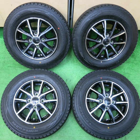 *送料無料*バリ溝！21年！9.5分★スタッドレス 145R12 6PR ダンロップ ウインターマックス SV01 SPORT KRONE 12インチ PCD100/4H★3120510イス