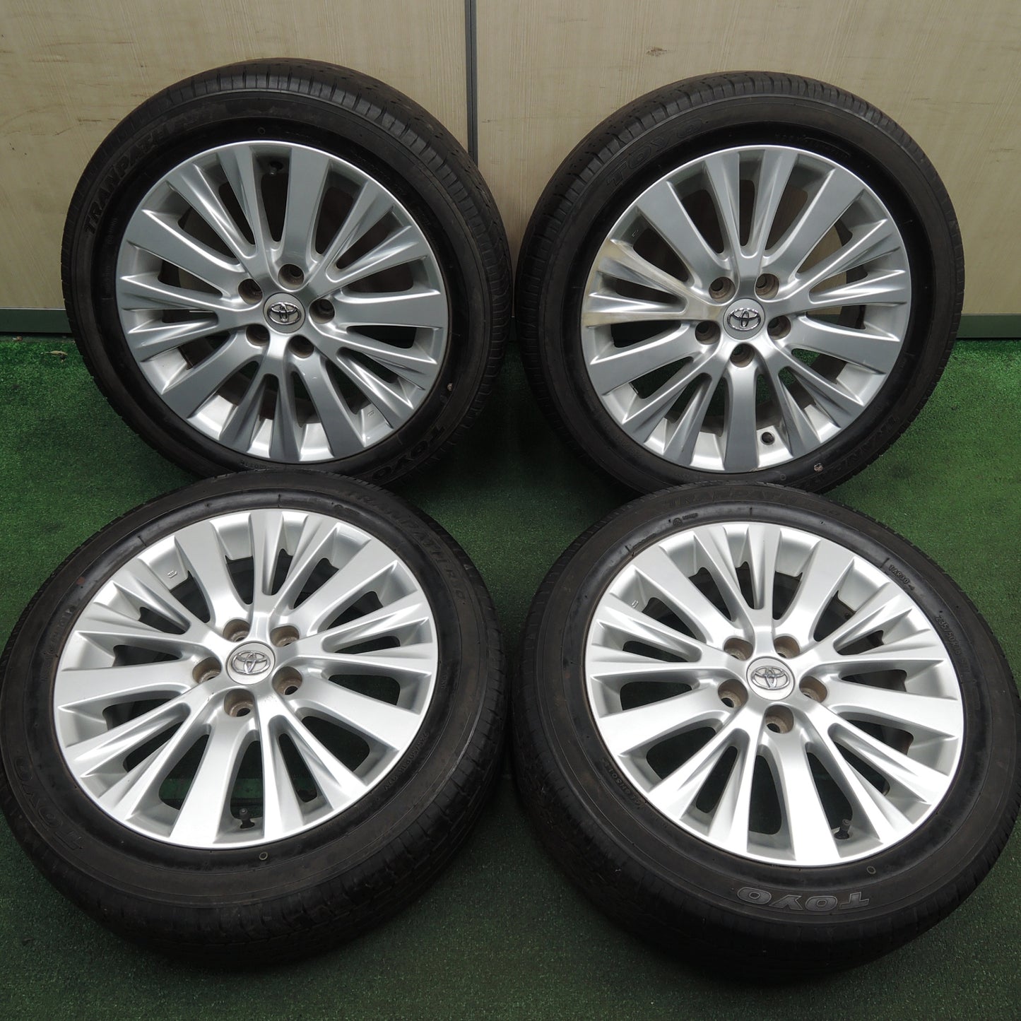 *送料無料* 4本価格★トヨタ 20系 アルファード ヴェルファイア 純正 235/50R18 トーヨー トランパス R30 18インチ PCD114.3/5H★4021004HAノ