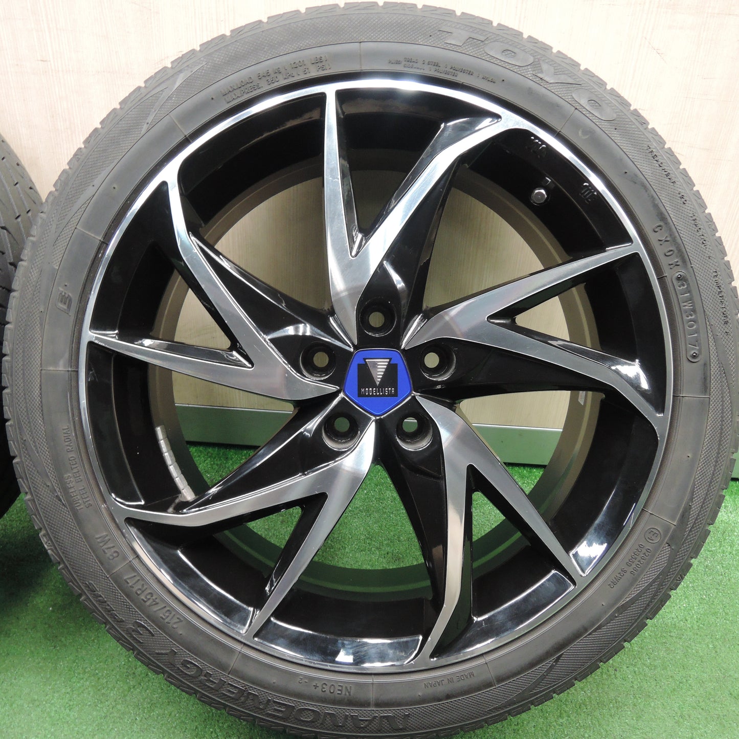 *送料無料*4本★トヨタ プリウス 純正 OP MODELLISTA ウイングダンサー8 215/45R17 トーヨー ナノエナジー3 プラス PCD100/5H★3122907HAノ