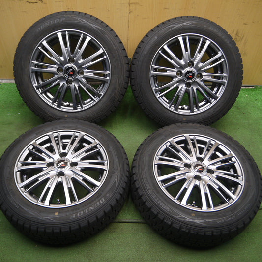 *送料無料*バリ溝！19年！キレイ！9.5分★スタッドレス 165/65R14 ダンロップ ウインターマックス WM01 Fang ファング 14インチ PCD100/4H★3102502Hス