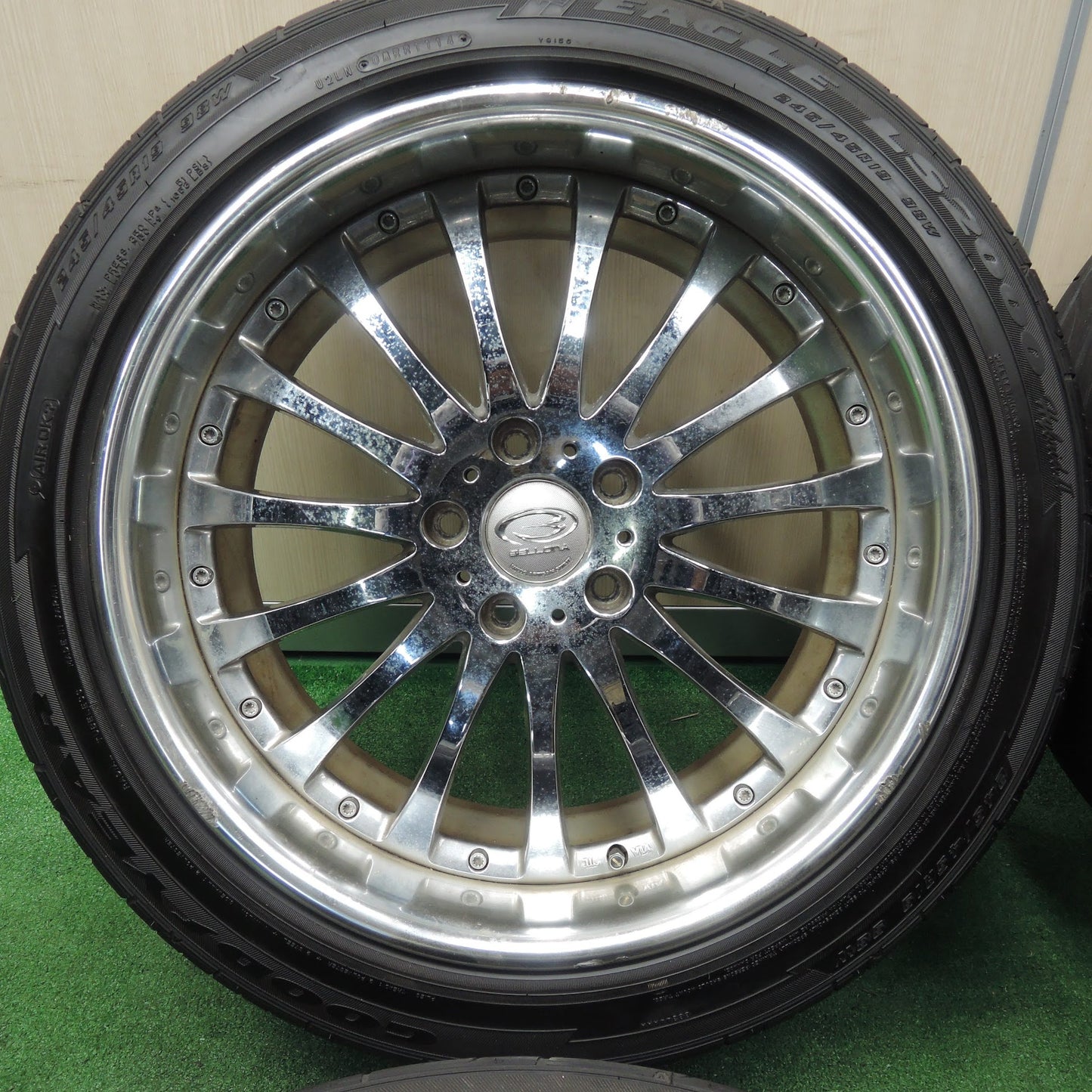 [送料無料]バリ溝！9.5分★BELLONA WEDS 245/45R19 グッドイヤー イーグル LS2000 hybridⅡ ARTISAN SPIRIT 19インチ PCD114.3/5H★3102606TNノ