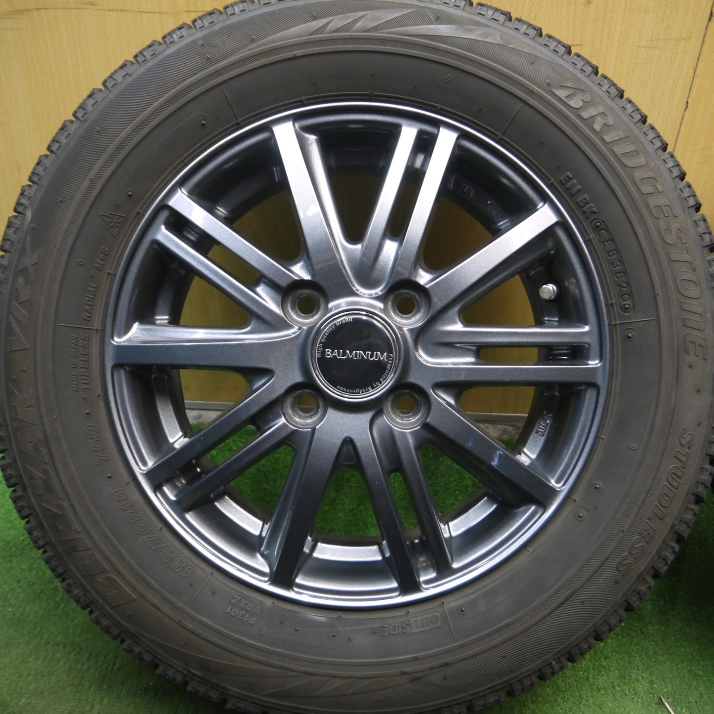 *送料無料* キレイ！20年★スタッドレス 155/70R13 ブリヂストン ブリザック VRX BALMINUM バルミナ 13インチ PCD100/4H★4031103Hス