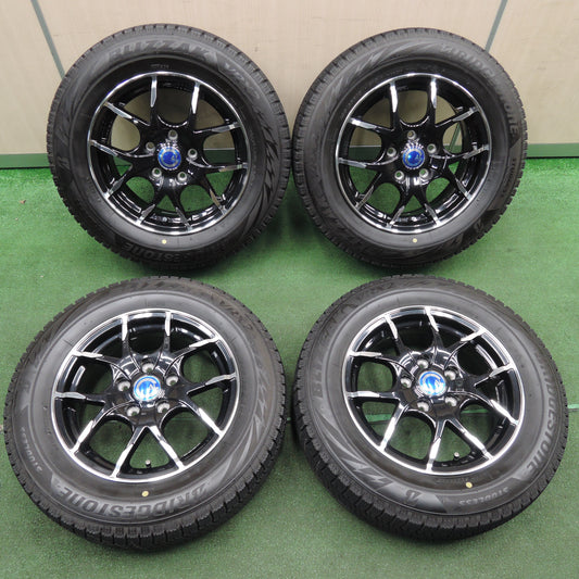 *送料無料*バリ溝！21年！キレイ！9.5分★スタッドレス 195/65R15 ブリヂストン ブリザック VRX2 AL 社外 アルミ 15インチ PCD114.3/5H★3121801TNス