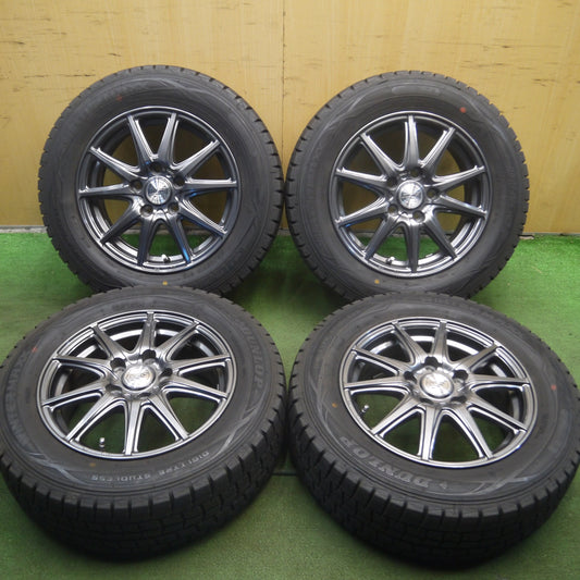 *送料無料* バリ溝！キレイ！9.5分★スタッドレス 195/65R15 ダンロップ ウインターマックス WM01 FINAL SPEED MiD 15インチ PCD114.3/5H★4020909Hス