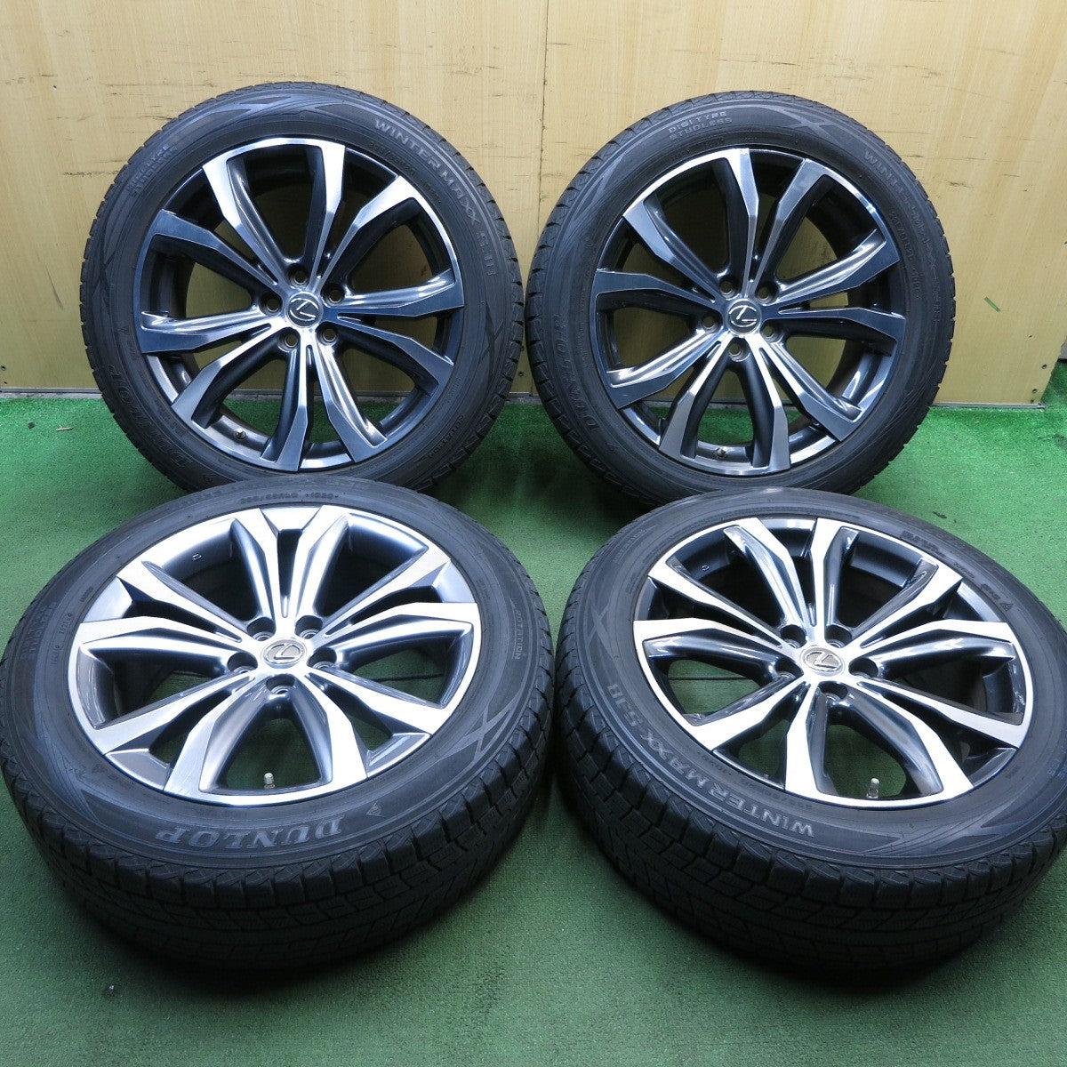 *送料無料* センサー付★レクサス 20系 RX450h バージョンL 純正 235/55R20 スタッドレス ダンロップ ウインターマックス SJ8 PCD114.3/5H★4021602KKス