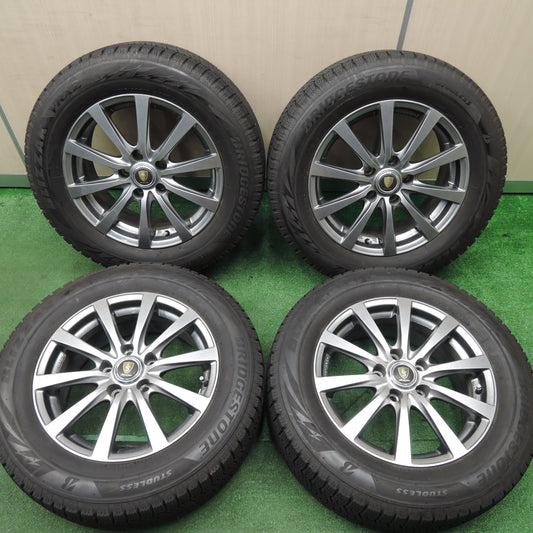 *送料無料*バリ溝！キレイ！9.5分★スタッドレス 215/60R16 ブリヂストン ブリザック VRX2 MANARAY SPORT 16インチ PCD114.3/5H★4010202HAス