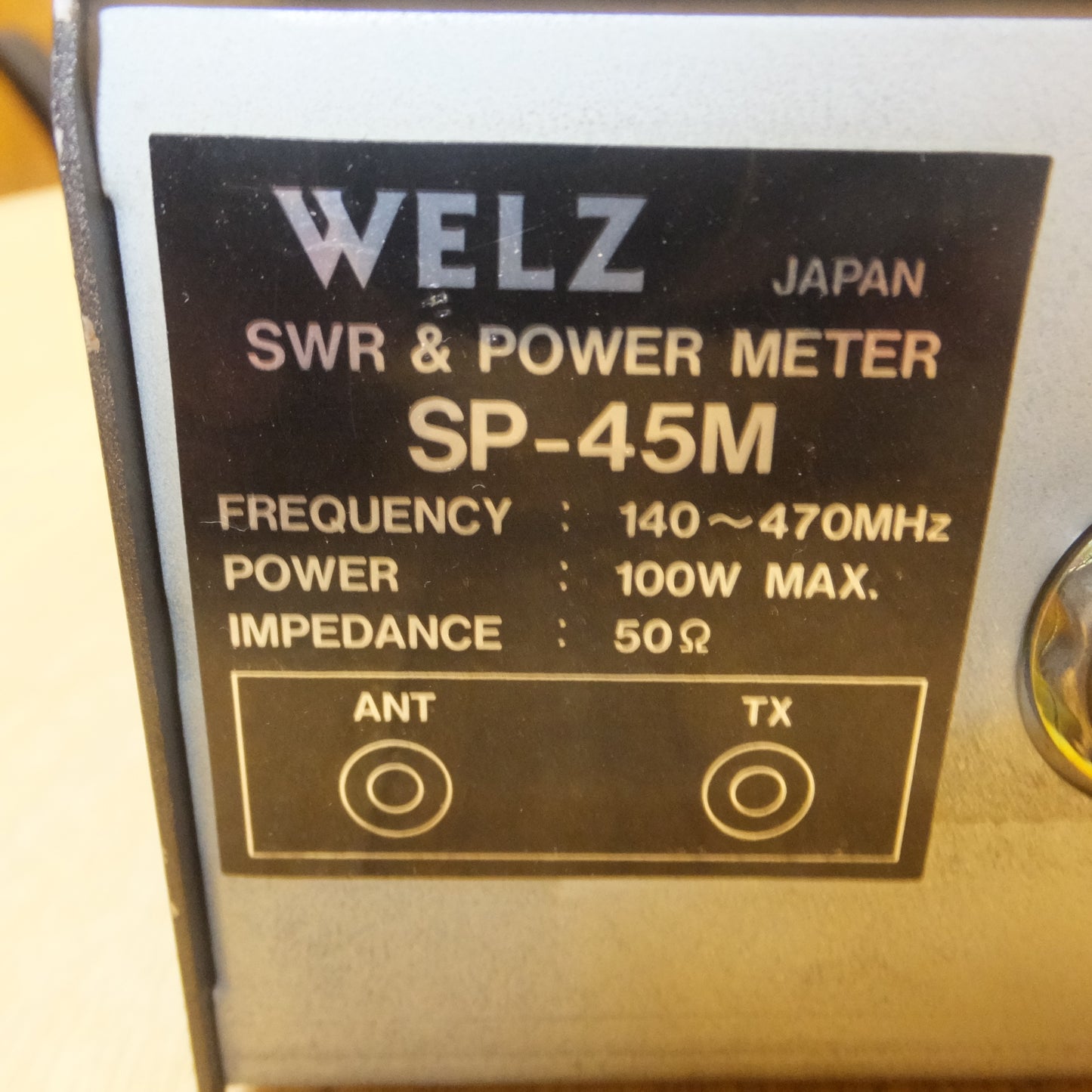 [送料無料] 現状品★ウエルツ WELZ パワーメーター SWR & POWER METER SP-45M　140～470MHz 100V MAX 50Ω★