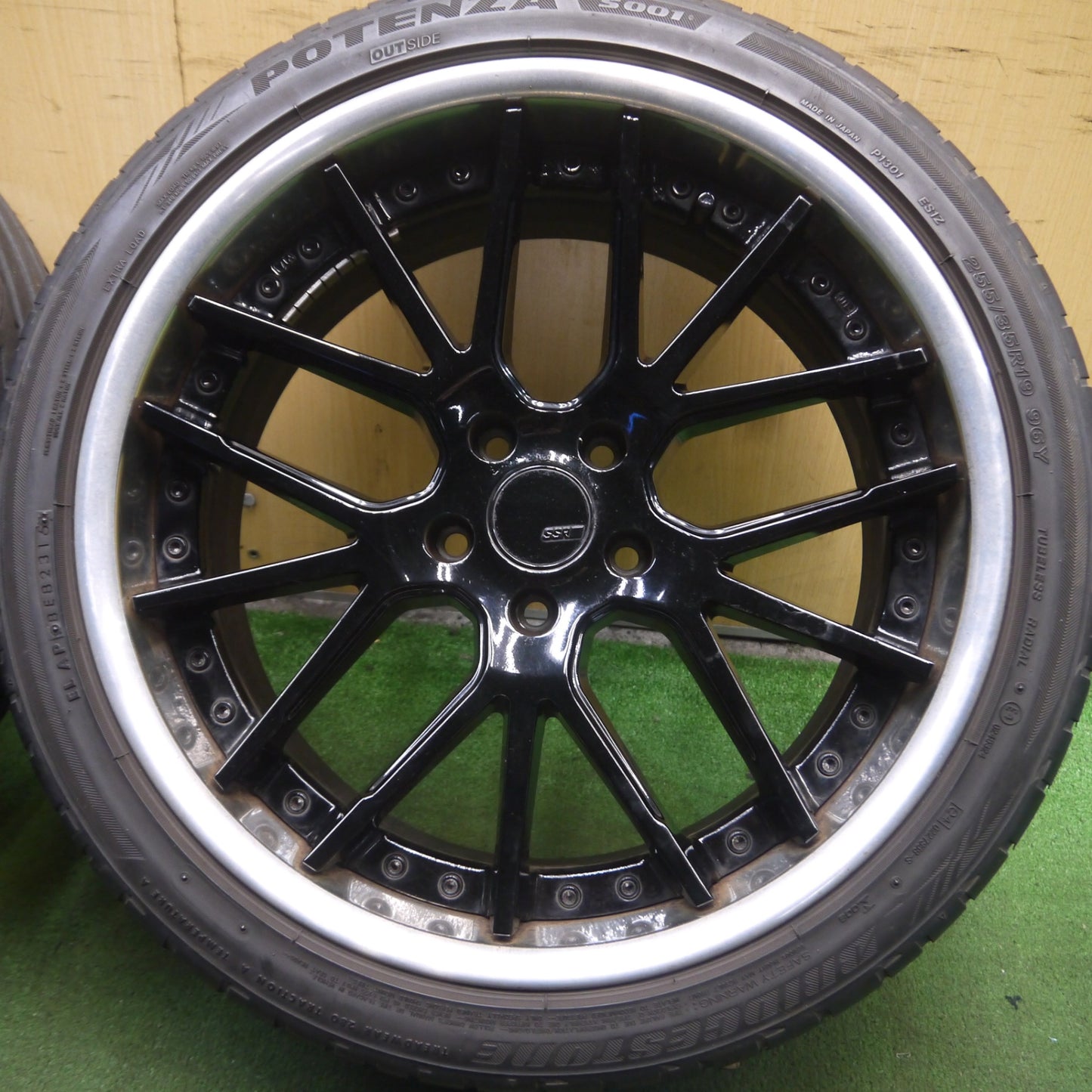 *送料無料* 4本価格★ベンツ等 SSRⅢ エグゼキューター CV02 255/35R19 ブリヂストン ポテンザ S001 19インチ PCD112/5H★4022810Hノ