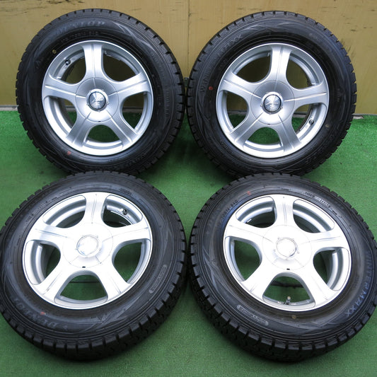 [送料無料]超バリ溝！キレイ！ほぼ10分★スタッドレス 175/70R14 ダンロップ ウインターマックス WM01 JOKER QUEEN weds ジョーカー PCD100/4H★3062314Hス