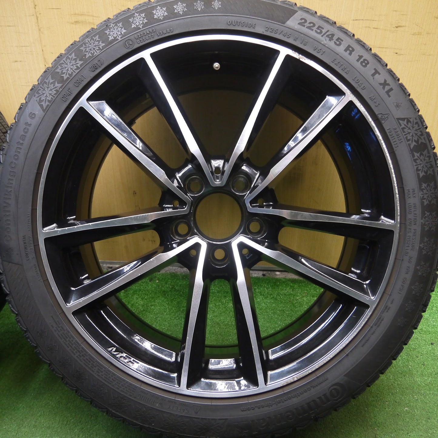 [送料無料]4本価格★ベンツ 等 MAK ブレーメンFF 225/45R18 スタッドレス MAK コンチネンタル コンチバイキング コンタクト6 18インチ PCD112/5H★3072106Hス