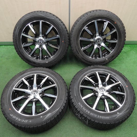 *送料無料*バリ溝！キレイ！9.5分★スタッドレス 205/55R16 ダンロップ ウインターマックス WM02 RiZLEY ライツレー 16インチ PCD114.3/5H★3121802TNス