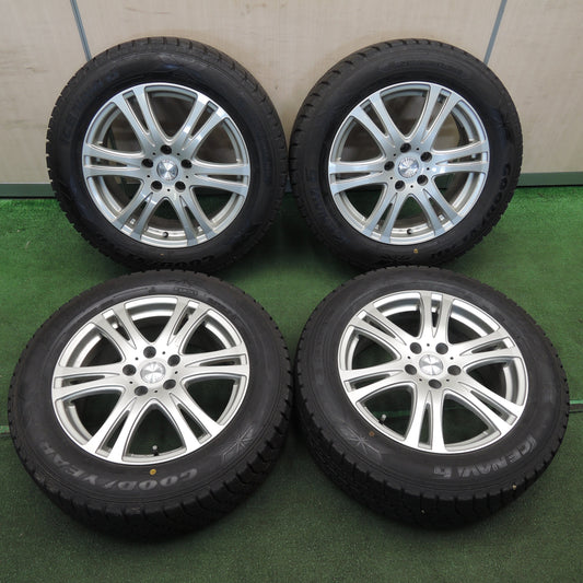 *送料無料* 超バリ溝！キレイ！9.5分以上★スタッドレス 215/60R17 グッドイヤー アイスナビ6 Exceeder エクシーダー 17インチ PCD114.3/5H★4030603TNス