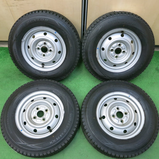 [送料無料]タイヤのみ未使用！キレイ★スタッドレス 165R13 6PR ダンロップ ウインターマックス SV01 スチール ホイール 13インチ PCD100/4H★3071004イス