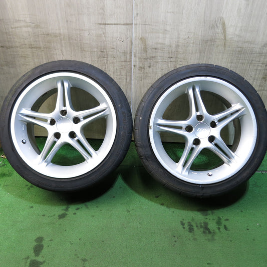 [送料無料]2本価格★AVS 215/45R17 ブリヂストン ポテンザ RE-01R 社外 アルミ 17インチ PCD114.3/5H★3053002Hノ