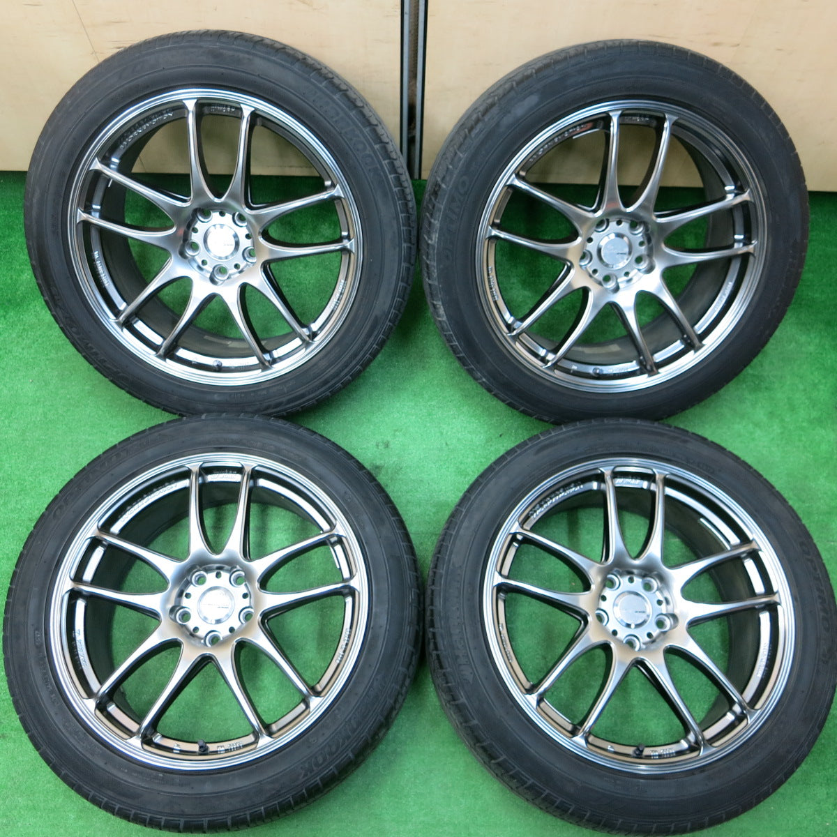 *送料無料*キレイ★WORK EMOTION EMT-KWM 235/50R19 ハンコック OPTIMO K415 19インチ ワーク エモーション PCD115/5H★3112805イノ