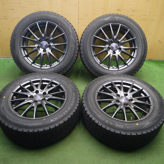 *送料無料* 超バリ溝！22年！綺麗！ほぼ10分★スタッドレス 215/60R17 ダンロップ ウインターマックス WM02 VELVA SPORTZ ヴェルヴァ PCD114.3/5H★4031305Hス