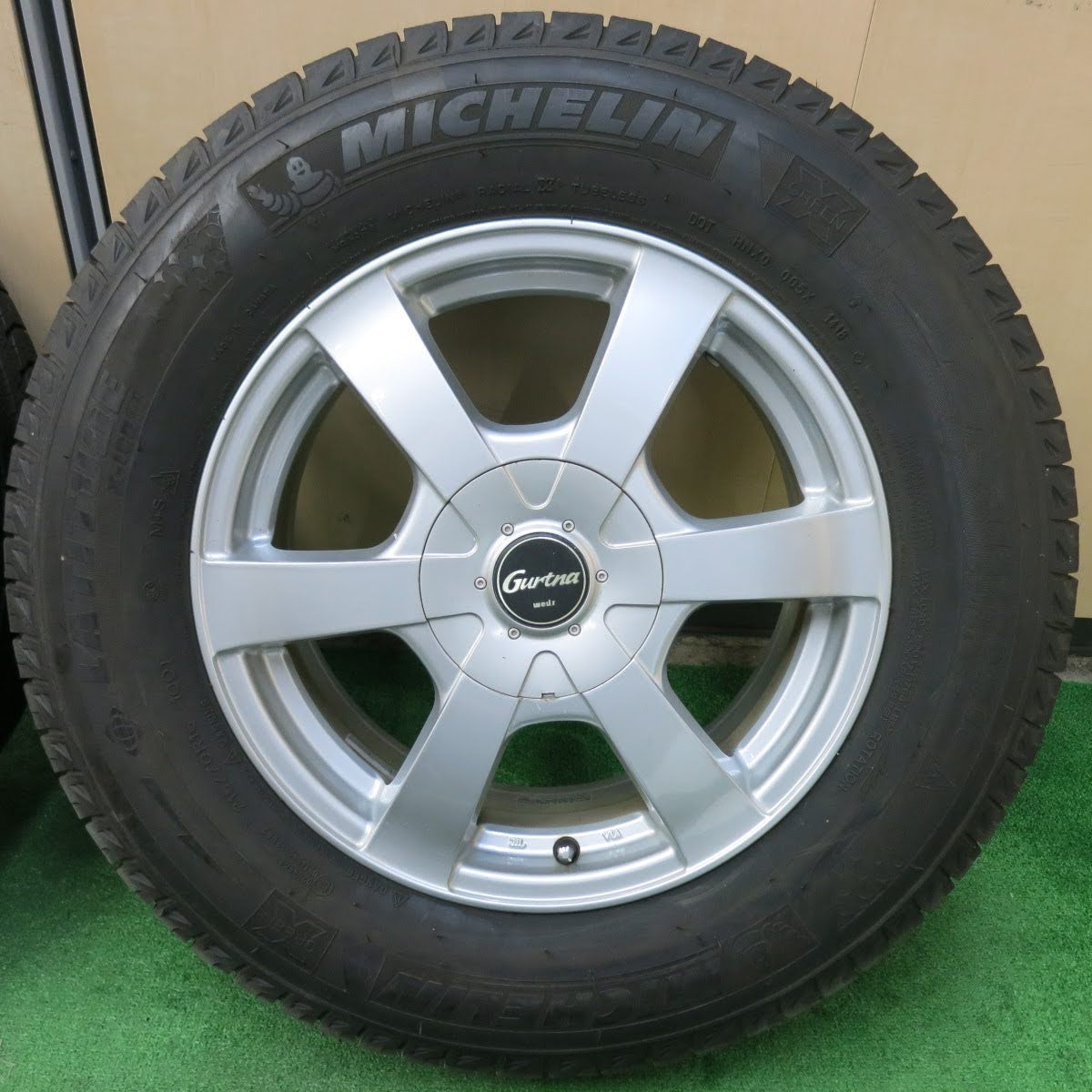 [送料無料]バリ溝！9.5分★スタッドレス 215/70R16 ミシュラン LATITUDE X-ICE XI2 Gurtna weds 16インチ PCD100 114.3/5H マルチ★3062301ヌス