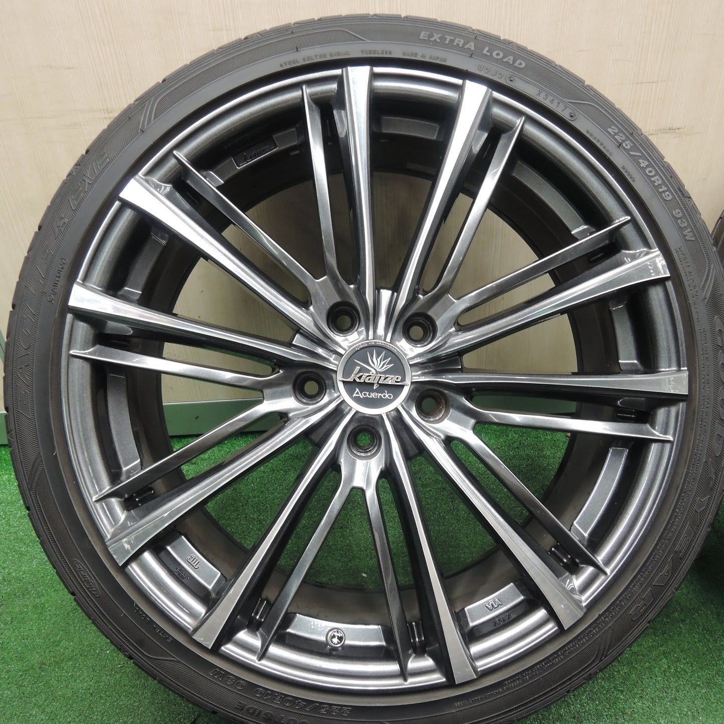 [送料無料]バリ溝！8.5分★kranze Acuerdo 225/40R19 グッドイヤー イーグル LS EXE クレンツェ アクエルド 19インチ PCD114.3/5H★3111006TNノ