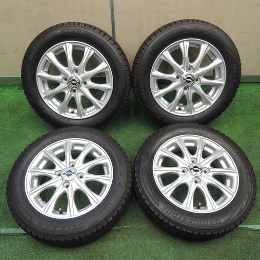 *送料無料*バリ溝！21年！キレイ！9分★スタッドレス 155/65R14 ブリヂストン ブリザック VRX2 AXEL アクセル 14インチ PCD100/4H★3111714NJス