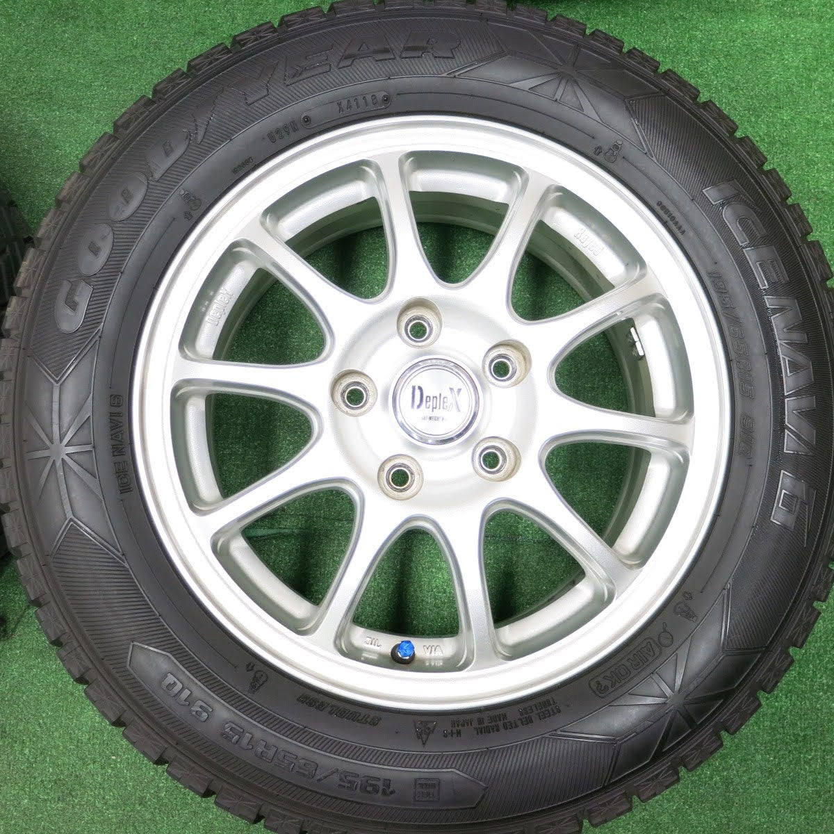 [送料無料]バリ溝！9分★スタッドレス 195/65R15 グッドイヤー アイスナビ6 DepleX 社外 アルミ 15インチ PCD114.3/5H★3102106HAス