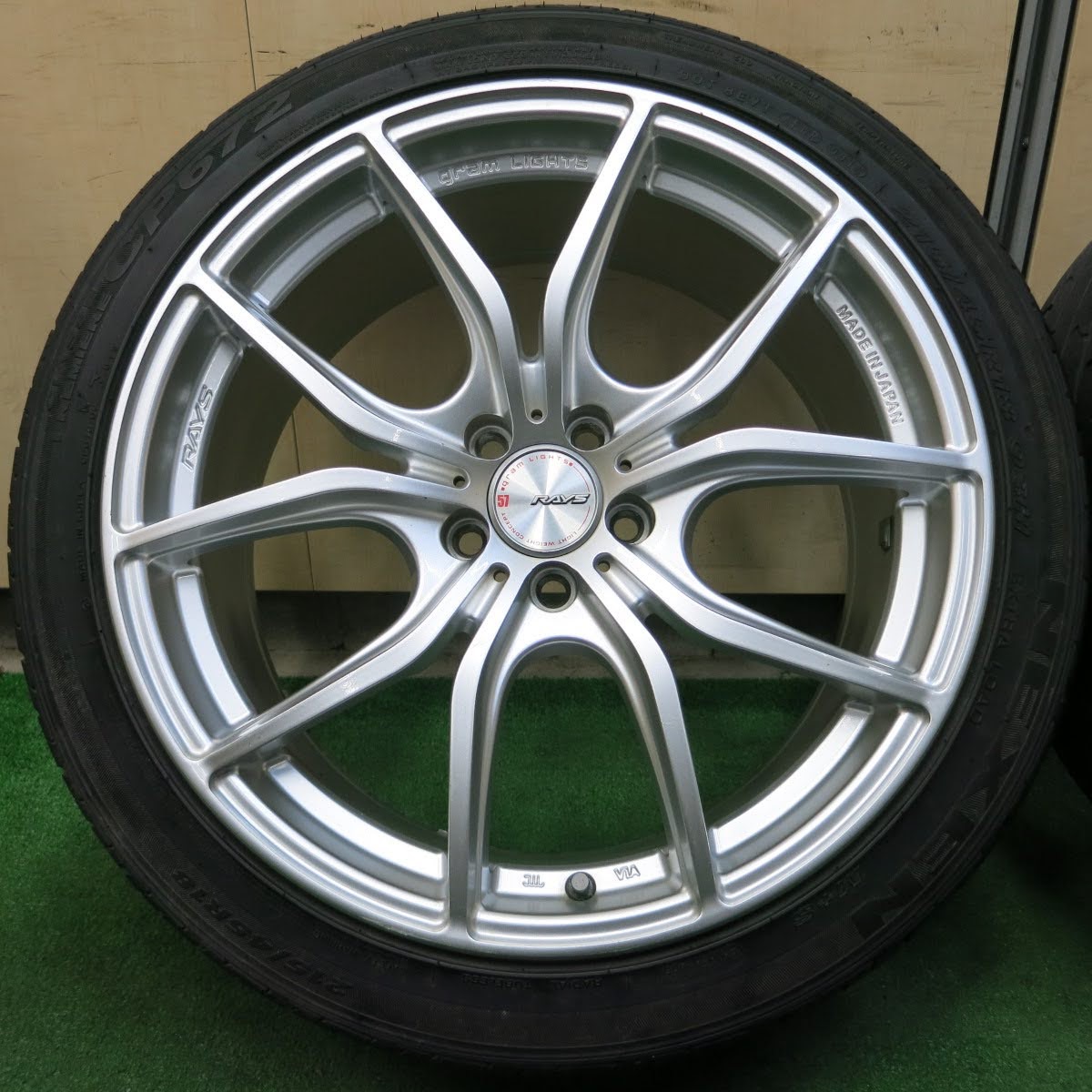 [送料無料]キレイ★RAYS 57FXX gram LIGHTS 215/45R18 ネクセン CP672 レイズ グラムライツ 18インチ  PCD100/5H★3092103イノ