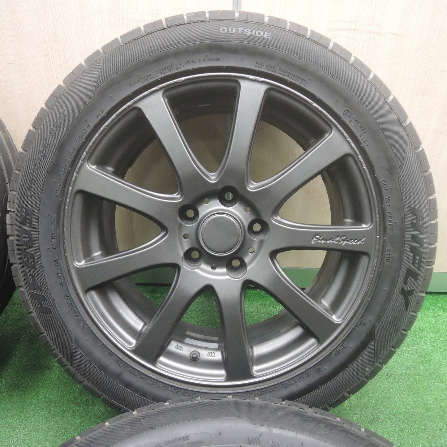 [送料無料]キレイ★Final Speed 225/55R17 ハイフライ HF805 ファイナルスピード 17インチ PCD114.3/5H★3110709SYノ