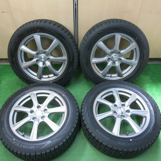 [送料無料]超バリ溝！キレイ！ほぼ10分★スタッドレス 225/55R17 ダンロップ ウインターマックス WM02 PRD 社外 アルミ 17インチ PCD114.3/5H★3060301ヒス