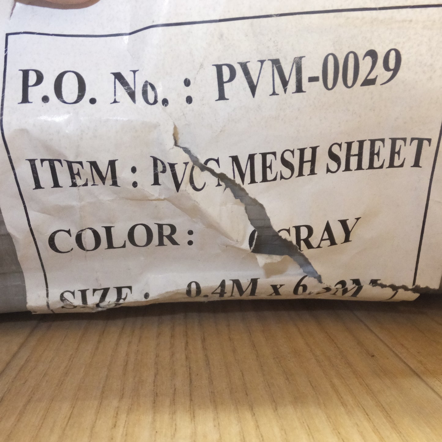 [送料無料] 未使用★メッシュシート PVC MESH SHEET(SOFT) PMT-0034 GRAY 0.4M×6.3M 10枚入　0.9M×6.3M 10枚入　セット　メーカー 不明★