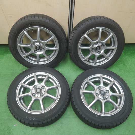 *送料無料*バリ溝！20年！キレイ！9.5分★スタッドレス 155/65R14 トーヨー オブザーブ ガリット GIZ LVF 社外 アルミ 14インチ PCD100/4H★3121312SYス